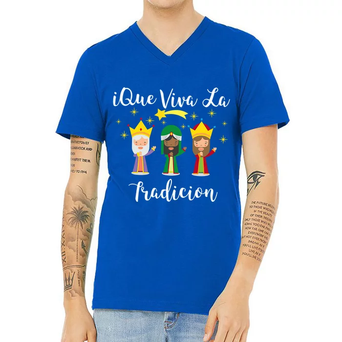 Epiphany Day Three Wise Los Reyes Magos Dia De Reyes Meaningful Gift V-Neck T-Shirt