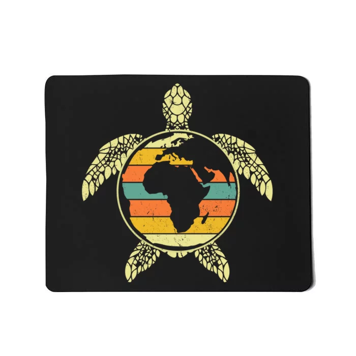 Earth Day Turtle Retro Mousepad