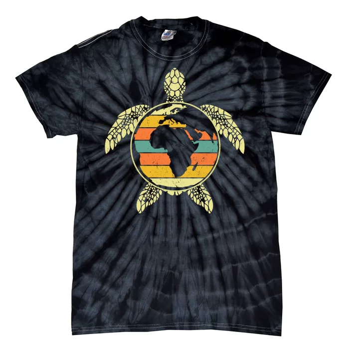 Earth Day Turtle Retro Tie-Dye T-Shirt