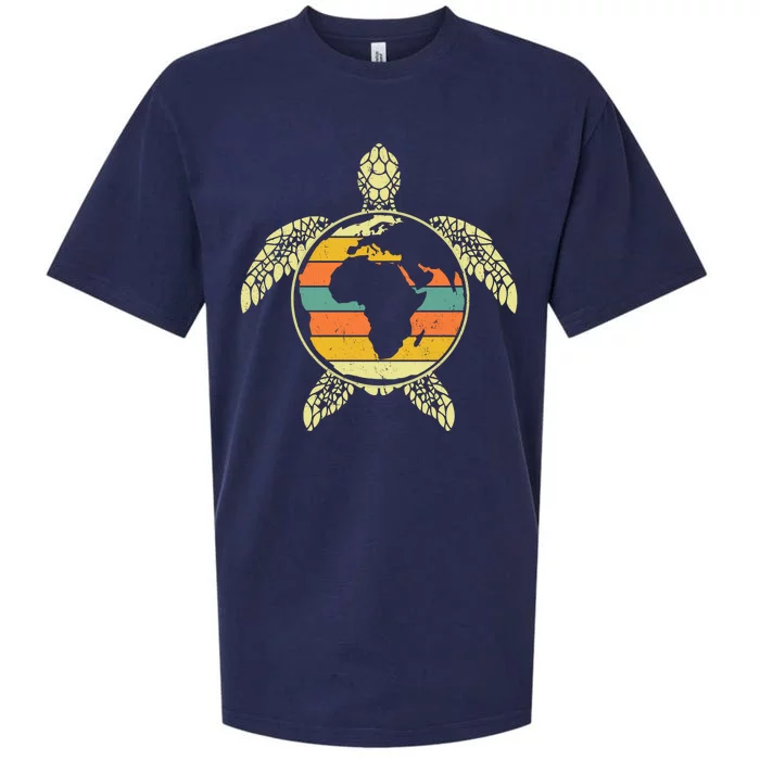 Earth Day Turtle Retro Sueded Cloud Jersey T-Shirt