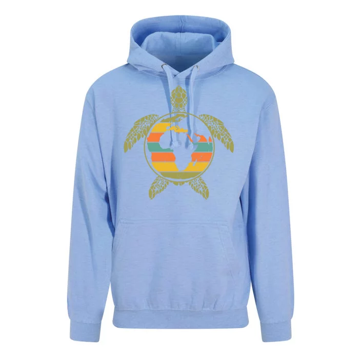 Earth Day Turtle Retro Unisex Surf Hoodie