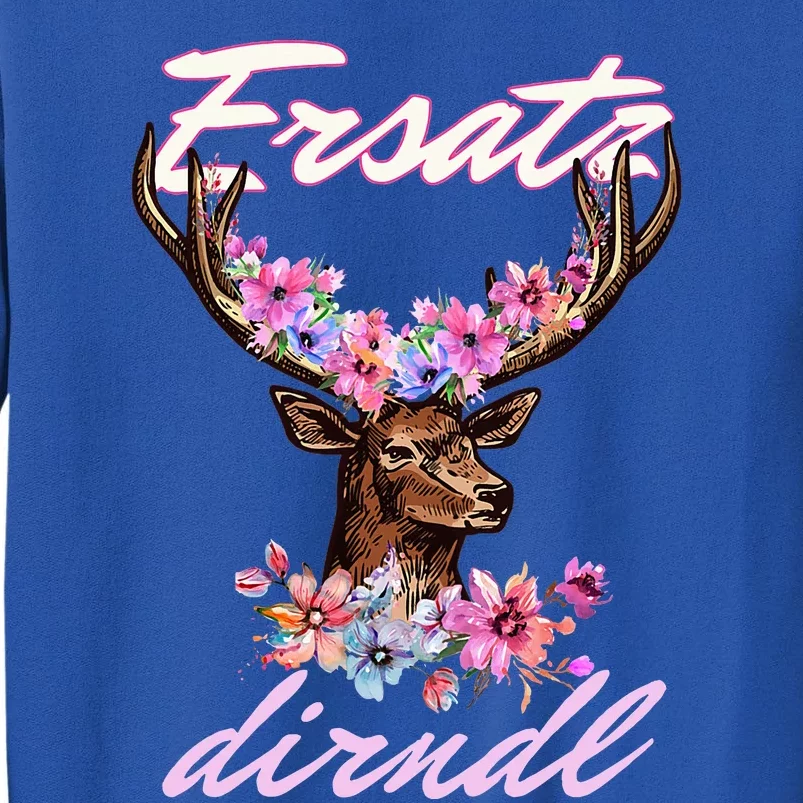 Ersatz Dirndl Traditional Dirndl Deer With Flowers Tall Sweatshirt