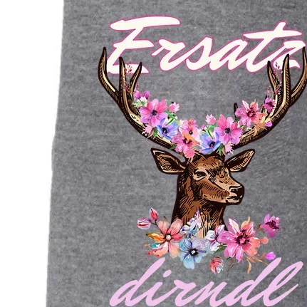 Ersatz Dirndl Traditional Dirndl Deer With Flowers Doggie 3-End Fleece Hoodie