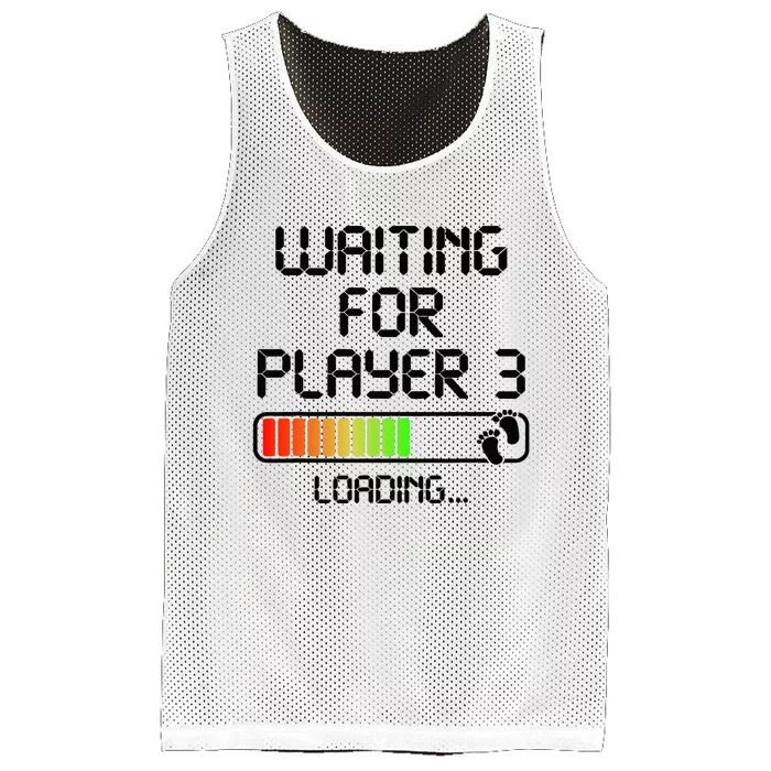 Expectant Dad To Be Gamer Pregnancy Announcement Player 3 Mesh Reversible Basketball Jersey Tank