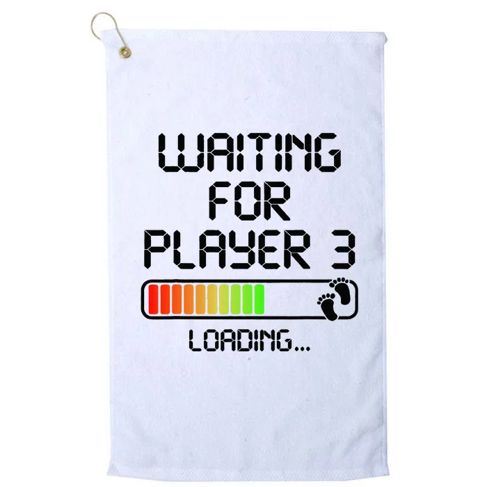 Expectant Dad To Be Gamer Pregnancy Announcement Player 3 Platinum Collection Golf Towel