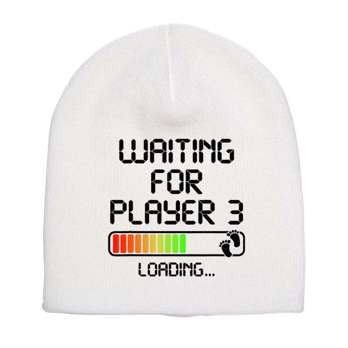 Expectant Dad To Be Gamer Pregnancy Announcement Player 3 Short Acrylic Beanie