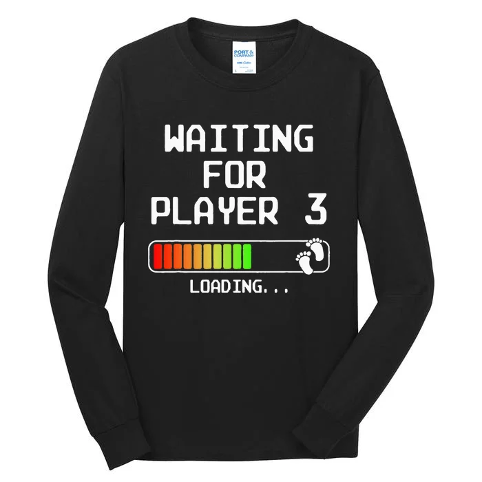 Expectant Dad To Be Gamer Pregnancy Announcement Player 3 Tall Long Sleeve T-Shirt