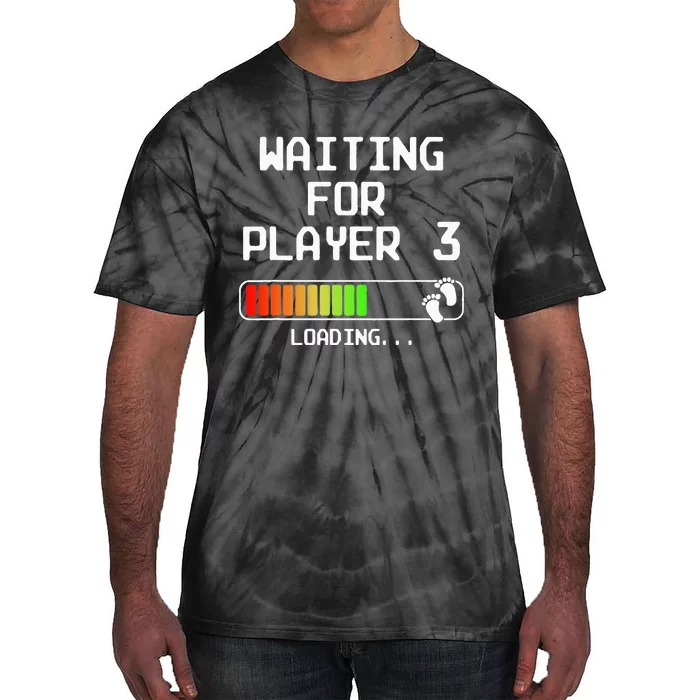 Expectant Dad To Be Gamer Pregnancy Announcement Player 3 Tie-Dye T-Shirt