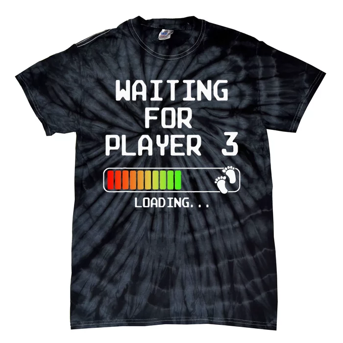 Expectant Dad To Be Gamer Pregnancy Announcement Player 3 Tie-Dye T-Shirt