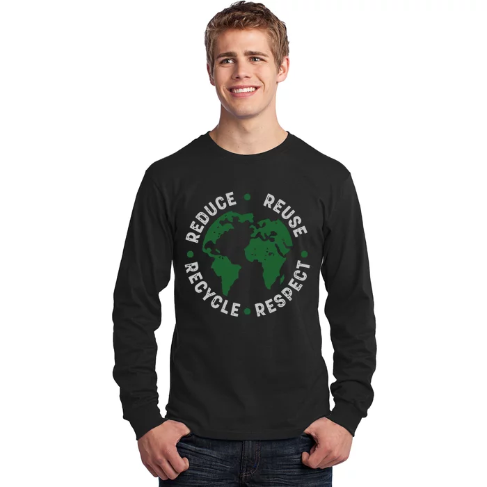 Earth Day Teacher Environment Day Recycle Earth Day Long Sleeve Shirt