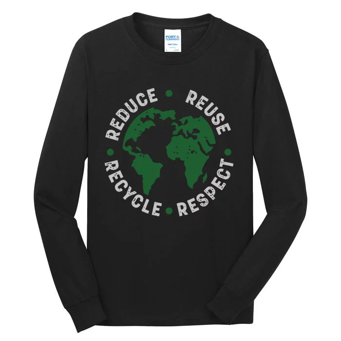 Earth Day Teacher Environment Day Recycle Earth Day Tall Long Sleeve T-Shirt