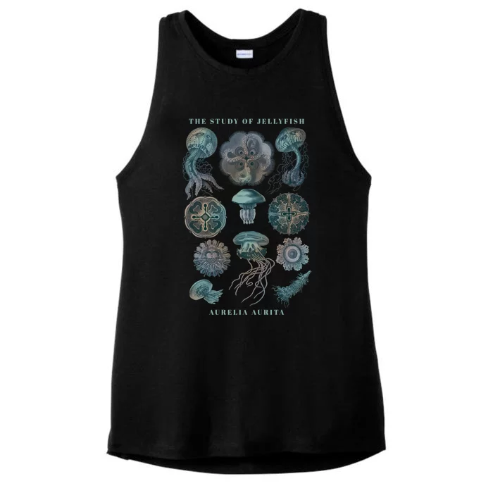 Earth Day The Study Of Jellyfish Gift Ladies Tri-Blend Wicking Tank