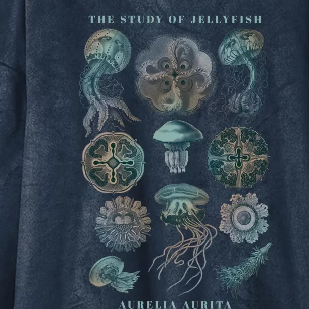 Earth Day The Study Of Jellyfish Gift Hooded Wearable Blanket