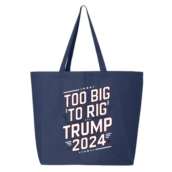 Election Day Too Big To Rig President Trump 2024 Vintage Gift 25L Jumbo Tote