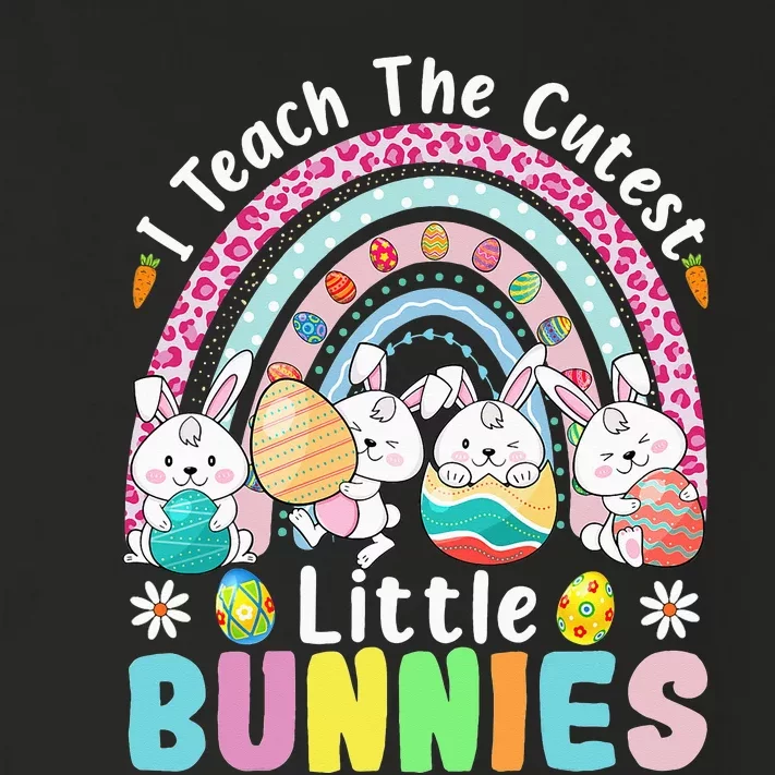 Easter Day Teacher I Teach The Cutest Little Bunnies Funny Toddler Long Sleeve Shirt