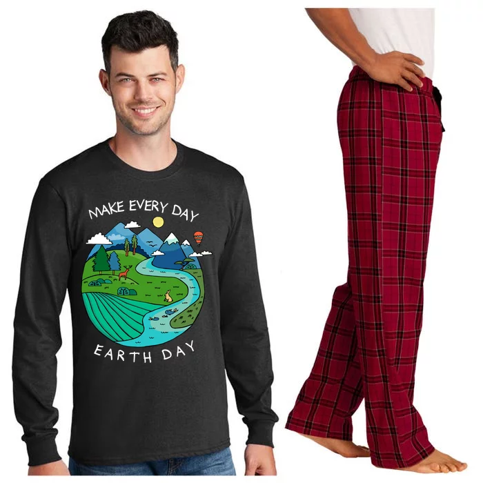 Earth Day Teacher Earth Day Funny Gift Planet Gift Long Sleeve Pajama Set