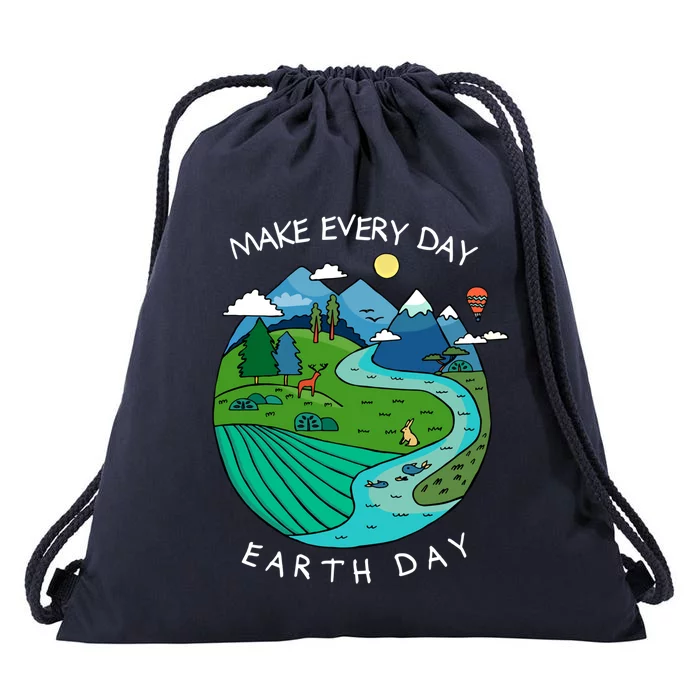 Earth Day Teacher Earth Day Funny Gift Planet Gift Drawstring Bag