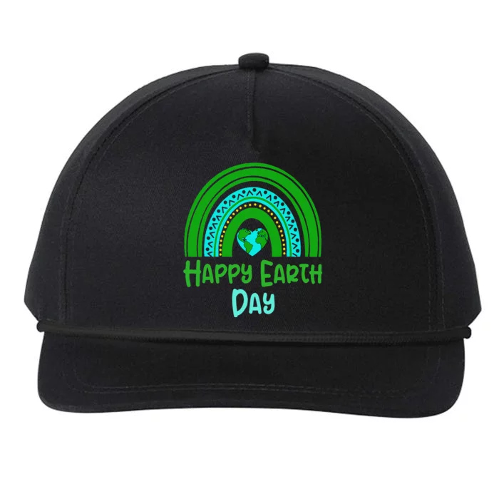 Earth Day Teacher Earth day Everyday Rainbow Earth Day Snapback Five-Panel Rope Hat