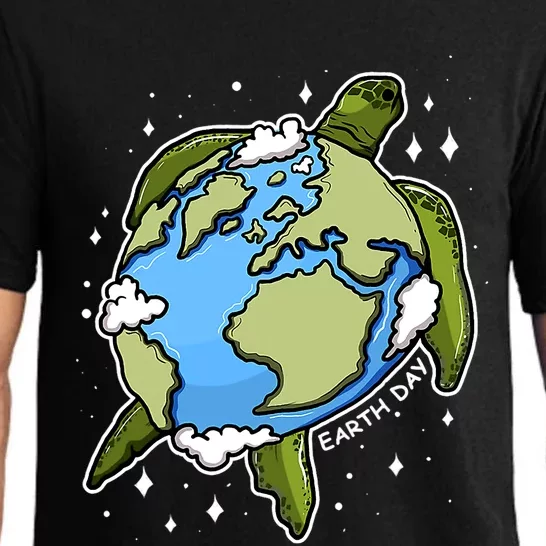 Earth Day Turtle Earth Globe Environmental Protection Pajama Set