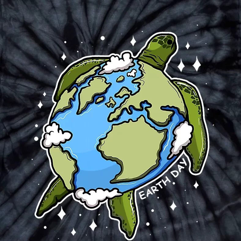 Earth Day Turtle Earth Globe Environmental Protection Tie-Dye T-Shirt