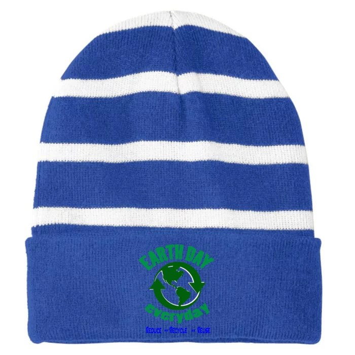 Earth Day Tee Everyday Is Earth Day Funny Gift Striped Beanie with Solid Band