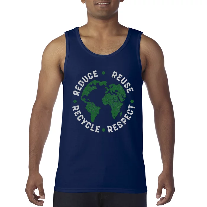 Earth Day Teacher Environment Day Recycle Earth Day Tank Top