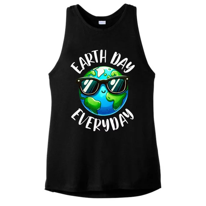 Earth Day Teacher Earth Day Everyday 2024 Earth Day Ladies Tri-Blend Wicking Tank