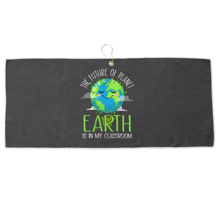 Earth Day Teachers 2024 Funny Classroom Large Microfiber Waffle Golf Towel