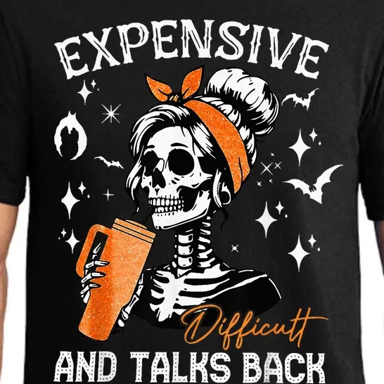 Expensive Difficult & Talks Back Halloween Mama Skeleton Pajama Set