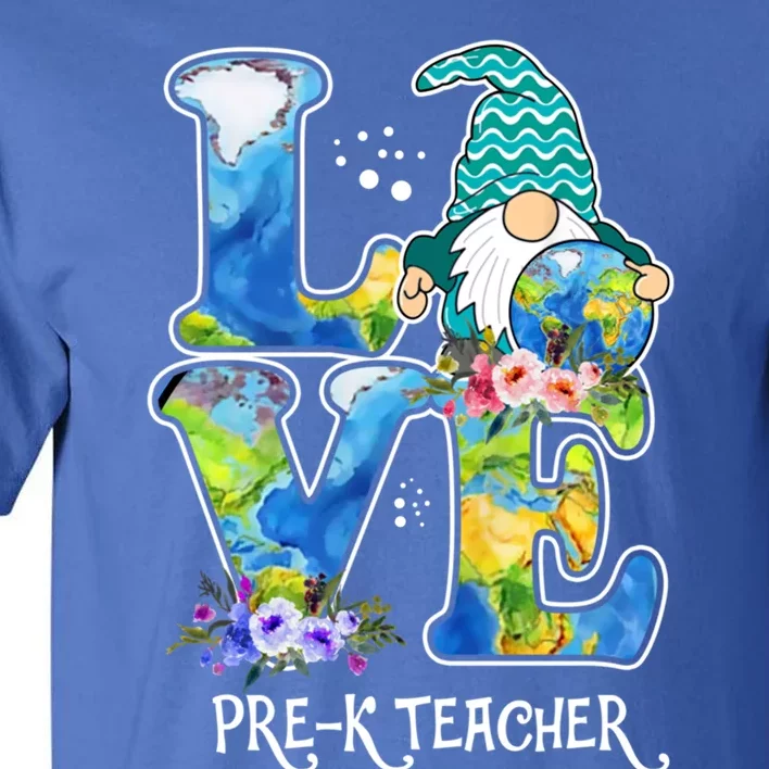 Earth Day Teacher Gnome Pre K Teacher Gift Tall T-Shirt