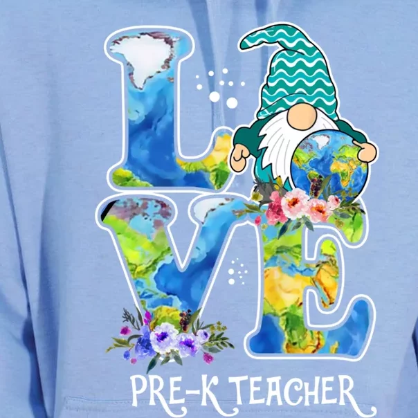 Earth Day Teacher Gnome Pre K Teacher Gift Unisex Surf Hoodie