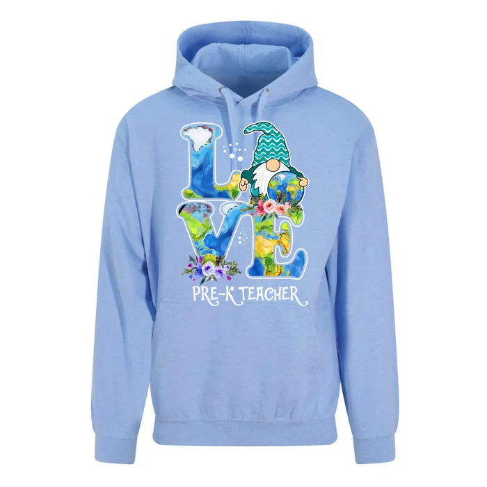 Earth Day Teacher Gnome Pre K Teacher Gift Unisex Surf Hoodie