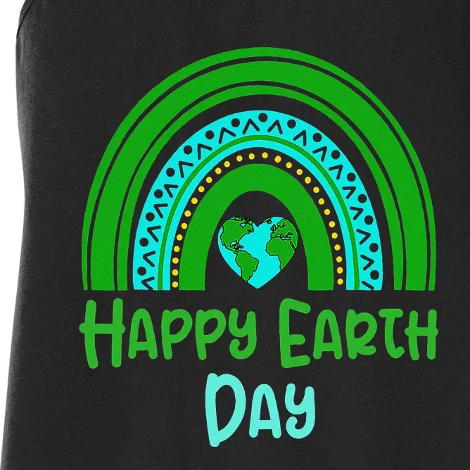 Earth Day Teacher Everyday Rainbow Earth Day Women's Racerback Tank