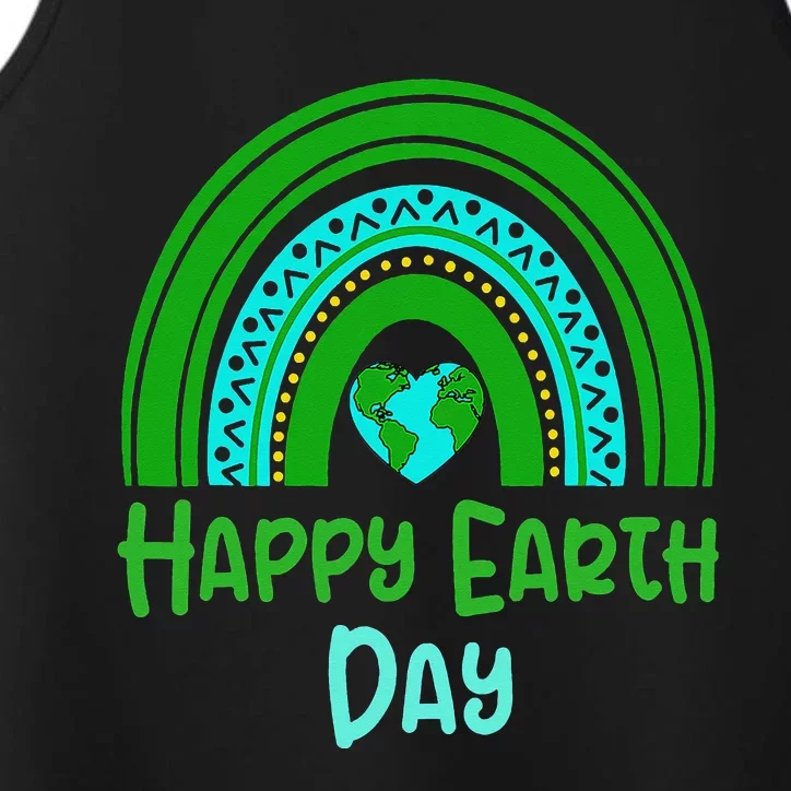 Earth Day Teacher Everyday Rainbow Earth Day Performance Tank