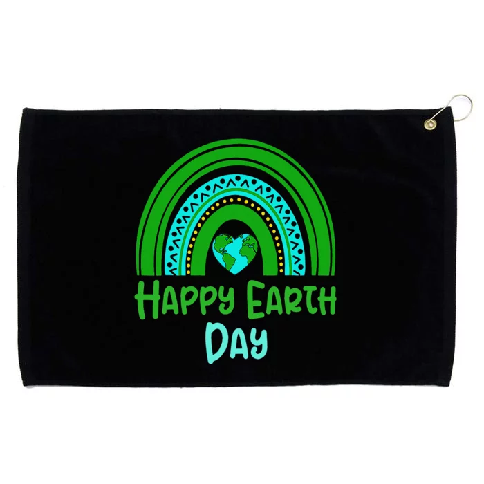 Earth Day Teacher Everyday Rainbow Earth Day Grommeted Golf Towel