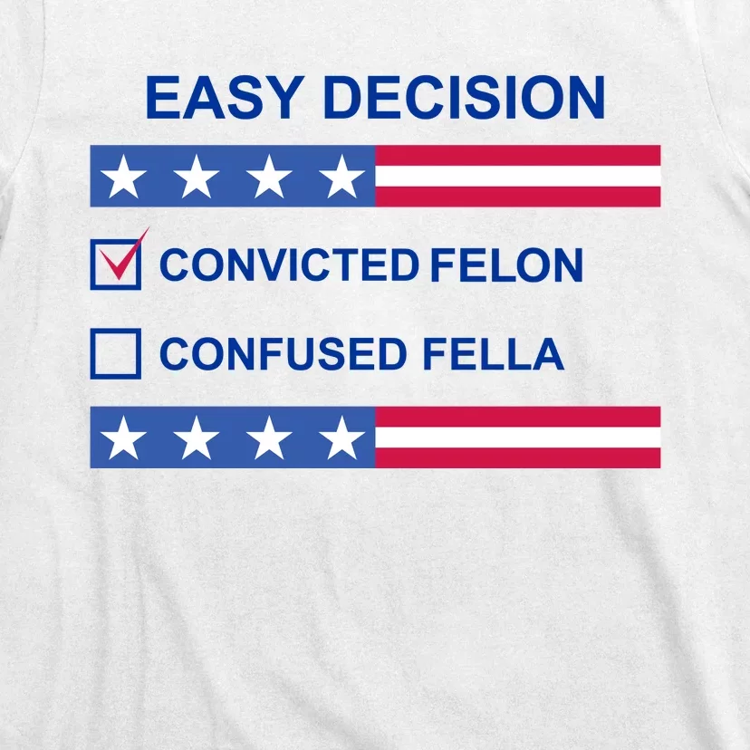 Easy Decision Trump 2024 Convicted Felon T-Shirt