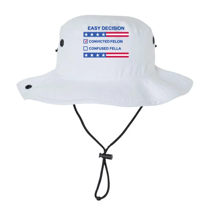 Easy Decision Trump 2024 Convicted Felon Legacy Cool Fit Booney Bucket Hat