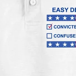 Easy Decision Trump 2024 Convicted Felon Dry Zone Grid Performance Polo