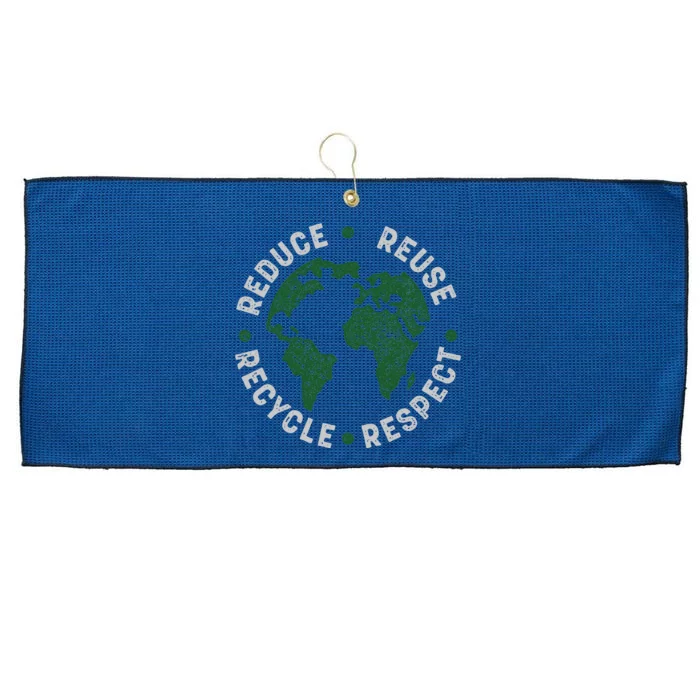 Earth Day Teacher Environment Day Recycle Earth Day Large Microfiber Waffle Golf Towel