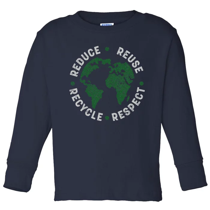 Earth Day Teacher Environment Day Recycle Earth Day Toddler Long Sleeve Shirt