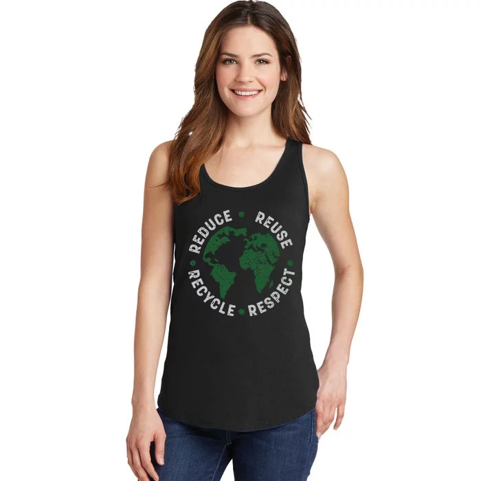 Earth Day Teacher Environment Day Recycle Earth Day Ladies Essential Tank