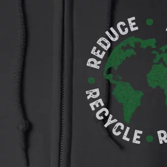 Earth Day Teacher Environment Day Recycle Earth Day Full Zip Hoodie