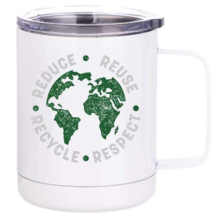 Earth Day Teacher Environment Day Recycle Earth Day Front & Back 12oz Stainless Steel Tumbler Cup