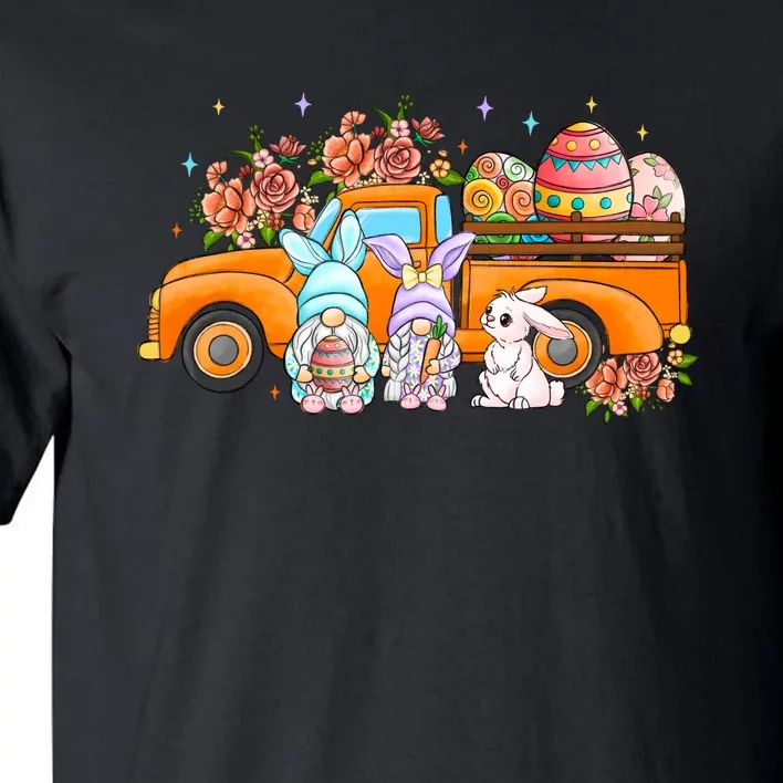 Easter Day Truck Bunny Gnomes Gift Easter Egg Tall T-Shirt