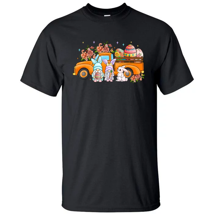 Easter Day Truck Bunny Gnomes Gift Easter Egg Tall T-Shirt