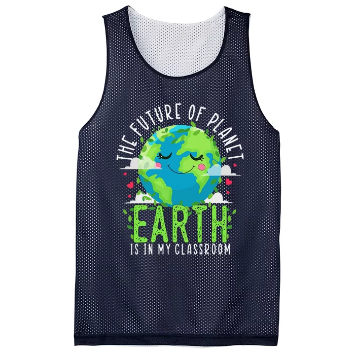 Earth Day Teachers Classroom Funny Teacher Mesh Reversible Basketball Jersey Tank