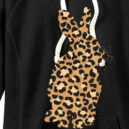 Easter Day Tee Easter Leopard Bunny Rabbit Palm Sunday Gift Women's Fleece Hoodie