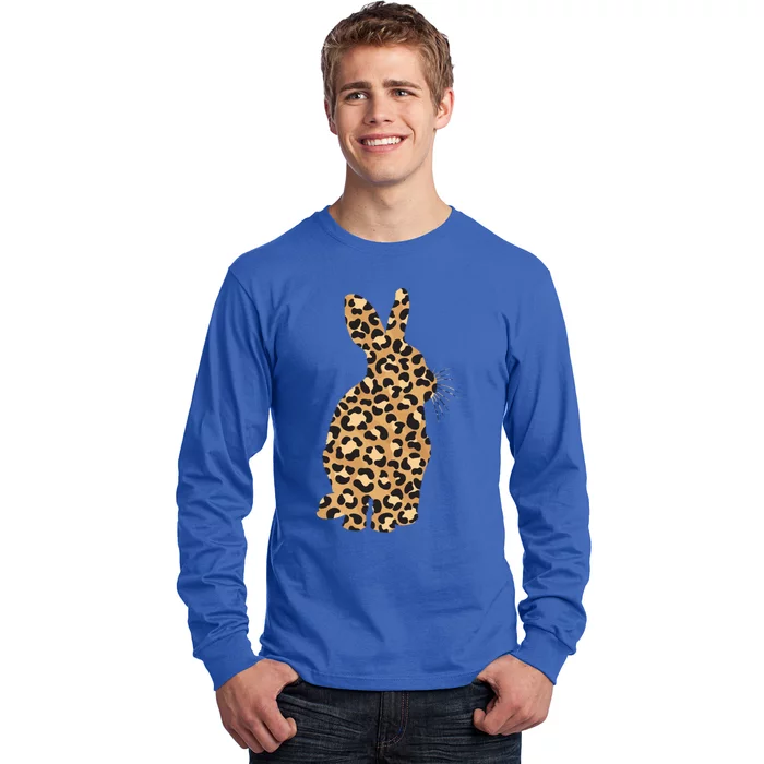 Easter Day Tee Easter Leopard Bunny Rabbit Palm Sunday Gift Long Sleeve Shirt