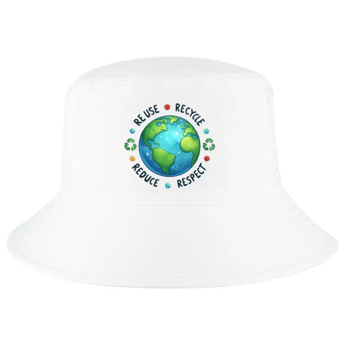 Earth Day Teacher Environment Day Recycle Earth Day Cool Comfort Performance Bucket Hat