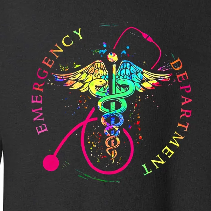 Emergency Department Tie Dye Ed Er Nurse Nursing Toddler Sweatshirt